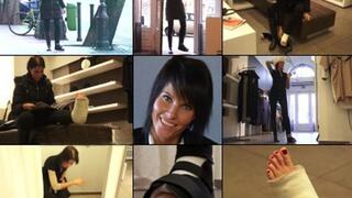 Bree Term SLC with and Without Cast Sock Shopping for Clothes (in HD 1920X1080)