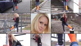 Stella Term LLC Stiff Legged Public Gimp with Foot Play (in HD 1920X1080)