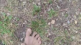I get my bare feet dirty in nature, and then I wash them in the shower with gentle foam...
