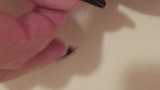 Clipping my toenails.