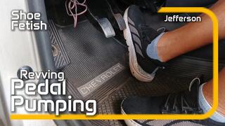 With sports shoes I pump the pedals of my Daewoo (T) car