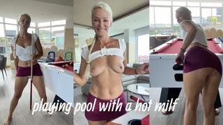 playing pool with a hot milf
