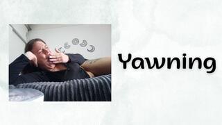 Yawning while lying down