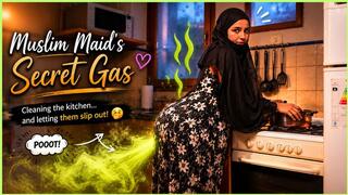 Muslim Maid Farts While Cleaning Her Boss’s Kitchen… Then Leaves Him a Surprise