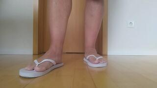 Walking And Making Flip-Flop Sounds
