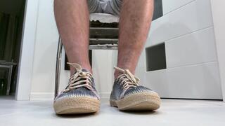 I wiggle my toes with and without sneakers