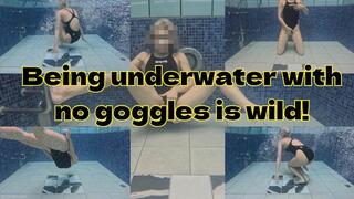 Being underwater with no goggles is wild!
