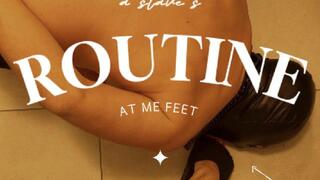 a slave's routine at my feet