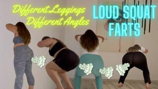 Different Leggings Different Angles Loud Squat Farts