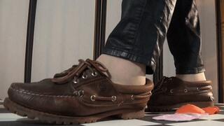 Tiny cock at the mercy of Tanja's merciless shoes - Cam 2