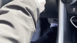 Layla Pedal Pumping in bare socked feet