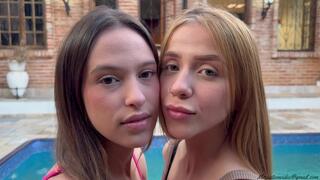 CUTE GREEN EYES BLONDE VS HOT BRUNETTE - NEW TOP GIRLS ZOE AND SAFIRA - NEW MR MAY 2026 - CLIP 1