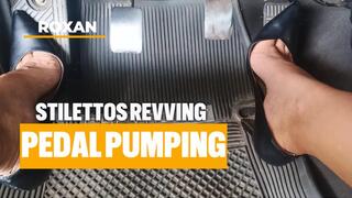 Pedal pumping with stiletto heels in first person (3)