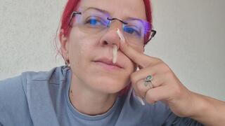 Extreme Green Snot Mess – Thick Runny Boogers Dripping All Over My Face