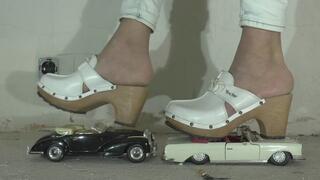 Two collector model cars for Christin floor view