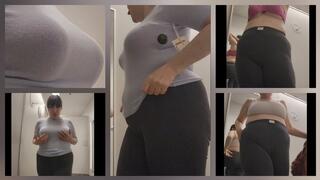 VANILLA ICE CREAM CONE TITS BRA TRY ON