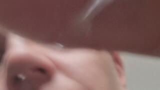 Huge Yellow Snot Blast – Blowing Thick Mucus Directly Onto The Camera Lens