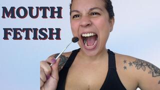 Showing my mouth after eating chocolate