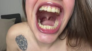 Mouth Play POV - Painted Lips, Tongue & Uvula