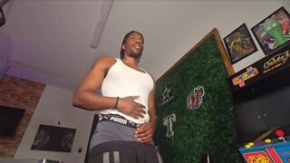 black man flexing uncontrollable burping and farting