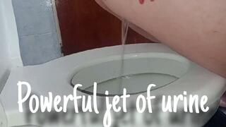 Powerful jet of urine