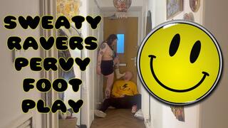 Sweaty Ravers Can't Resist Perverted Foot Play