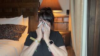 Down Pillow Disaster | One Tiny Feather, One Honking Nose