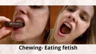 Chewing - eating fetish.