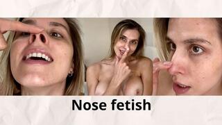 Nose fetish on boobs