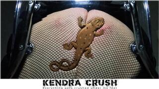 Butt Crushing and Squeezing Underglass the Poor Lizard Under My Booty in Fishnet Stockings - I sit on the poor squashed lizard under glass, candid crushing, stand up and sit down hard over and over again.