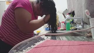 Mi rutina de lavado de cabello al descubierto.