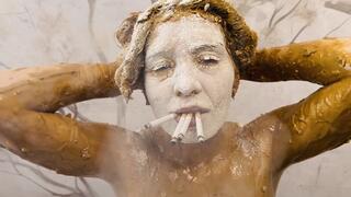 Peanut butter + flour! Smoking! Dildo jerking off!
