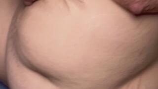 Pregnant belly dildo riding