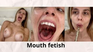 Mouth fetish on boobs