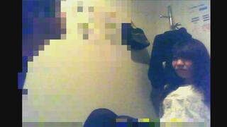 Japanese female college student touches masochistic man with her hands and feet