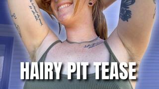 Hairy Pit Tease - Wait on your knees until you hear... "go".