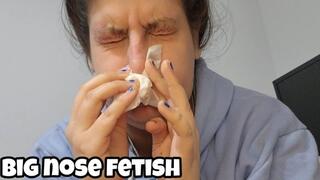 Nose Fetish Play - Snot Blowing & Piggy Nose Close Up