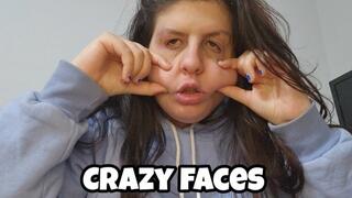 Crazy Faces After Drinking Blue Liquid - Possessed Silly Expressions Chubby Latina
