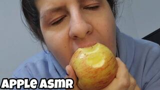 ASMR Apple Biting & Chewing - Mouth Sounds Close Up Chubby Latina