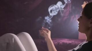 LOVE - ENJOYING A CIGARETTE WHILE WATCHING TV