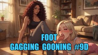 Foot Gagging Gooning #9D: Surrender to Deep Foot Gagging (Animated, Music, Text)