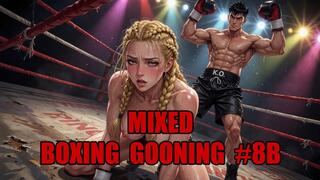 Mixed Boxing Gooning #8B: Mesmeric Defeat Under the Boxing Domme (Animated)