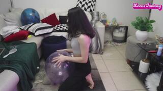 Popping helium balloons