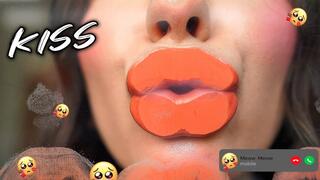 Nude naughty deep kisses + spit fetish