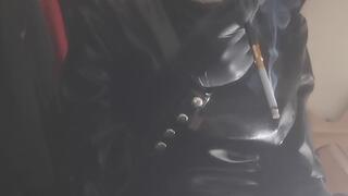 Smoking pvc mistress