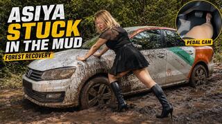 Asia Gets Hard Stuck in Forest Mud Full Video 37 Min