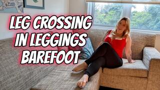 Leg Crossing in Leggings Barefoot
