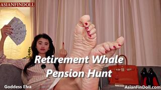 Retirement Whale Pension Hunt - Chinese Goddess Drains Your 401k & Future - bankruptcy joi, retirement drain, pension findom, 401k domination, financial ruin. FINANCIAL DOMINATION , ASIAN, FEMALE DOMINATION, HUMILIATION, MINDFUCK , FOOT WORSHIP
