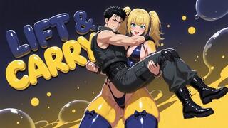 LIFT & CARRY - Strong Female Mover Lifts You Effortlessly in Fireman Carry Up the Stairs Then Grinds and Fucks You in Bedroom (Erotic Audio)