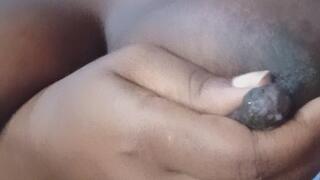 Sucking my milk filled tits
